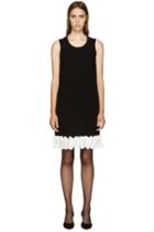 Givenchy Black And White Ruffle Crepe Dress
