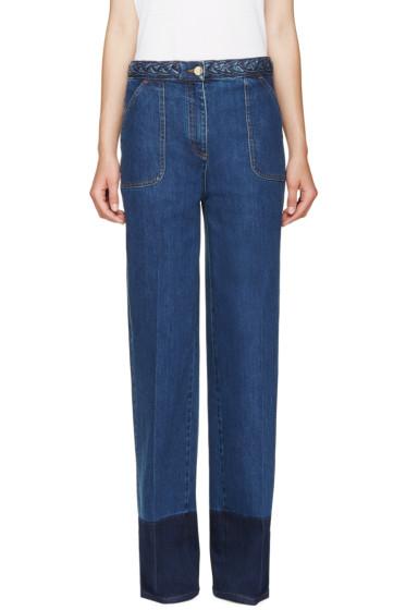 Valentino Blue Wide-leg Jeans