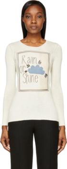 Burberry Prorsum Ecru Alpaca Rain Or Shine Book Cover Sweater