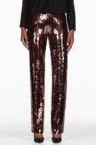Marc Jacobs Black And Copper Striped Sequin Trousers