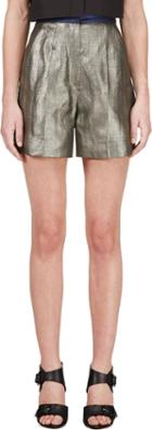 Roksanda Grey Metallic Francine Shorts