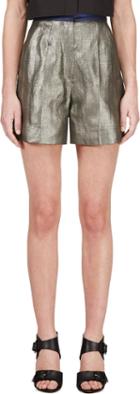Roksanda Grey Metallic Francine Shorts