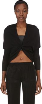 Lanvin Black Draped Shrug