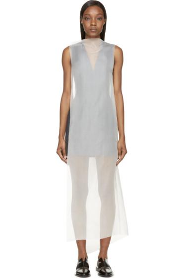 Yang Li Navy Denim And Chiffon Ghost Dress