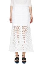 Kenzo White Graphic Net Weave Skirt