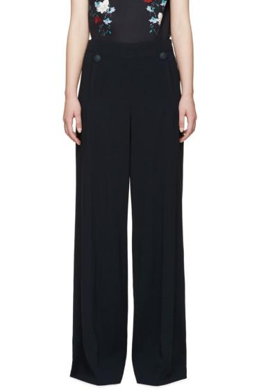 Erdem Blue Crêpe Birdie Sailor Trousers