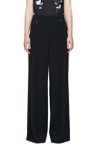 Erdem Blue Crêpe Birdie Sailor Trousers