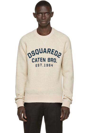 Dsquared2 Beige Wool Dean Fit Sweater