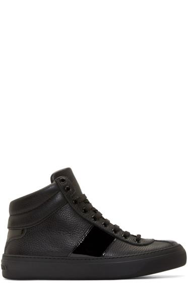 Jimmy Choo Black Belgravi High-top Sneakers