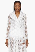 Simone Rocha Clear Embroidered Plastic Biker Jacket