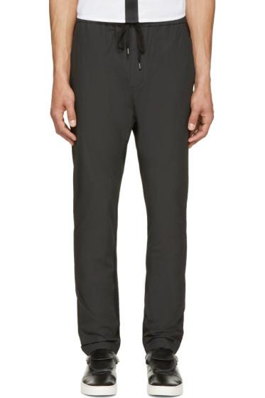 Johnlawrencesullivan Black Coated Cotton Lounge Pants