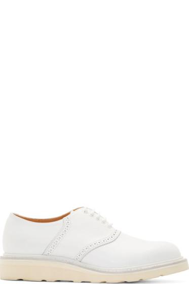 08sircus White Leather Brogued Oxfords