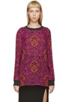 Mary Katrantzou Fuchsia And Red Silk Floral Shirt