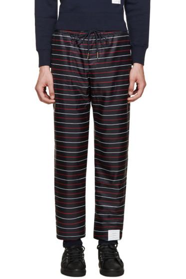 Thom Browne Navy Striped Lounge Pants