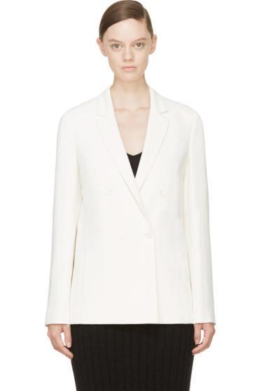Calvin Klein Collection Ivory Crepe Abiba Blazer