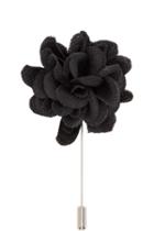Lanvin Black Rose Tie Pin