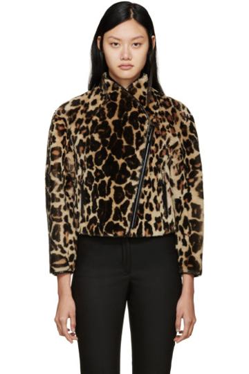 Burberry Prorsum Leopard Print Shearling Jacket