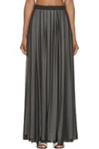 Costume National Black Layered Vented Maxi Skirt