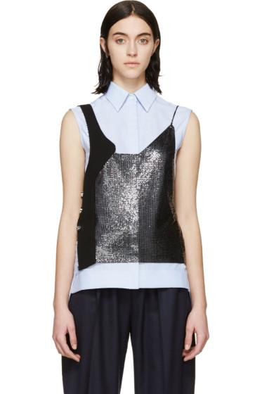 Paco Rabanne Black Metallic Mesh Tank Top