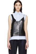 Paco Rabanne Black Metallic Mesh Tank Top