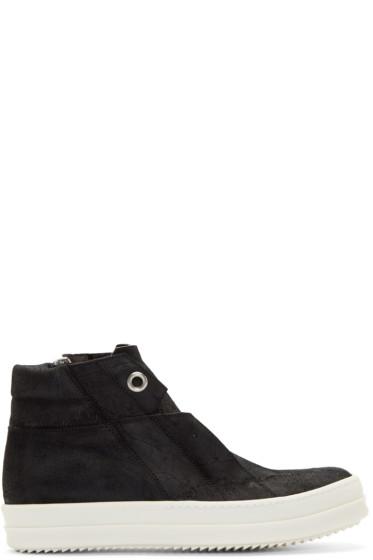 Rick Owens Black Island Dunk High-top Sneakers