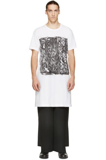 Comme Des Garçons Homme Plus White Oversized Graphic T-shirt
