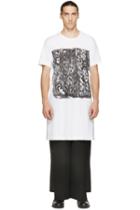 Comme Des Garçons Homme Plus White Oversized Graphic T-shirt