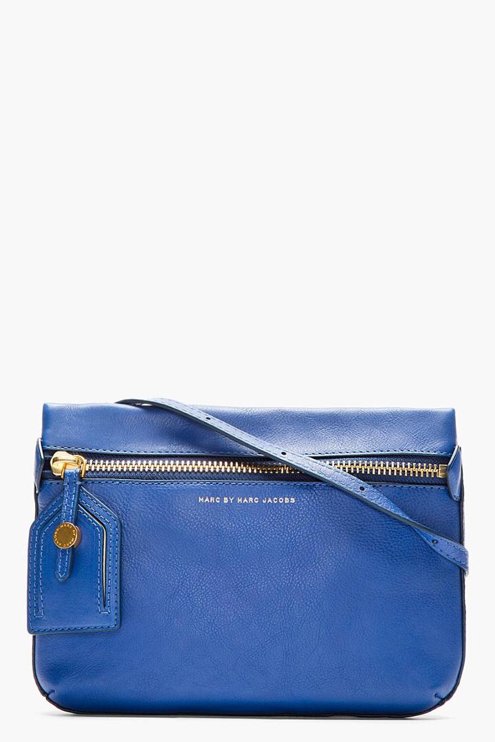 Marc By Marc Jacobs Royal Blue Globetrotter Crossbody Shoulder Bag