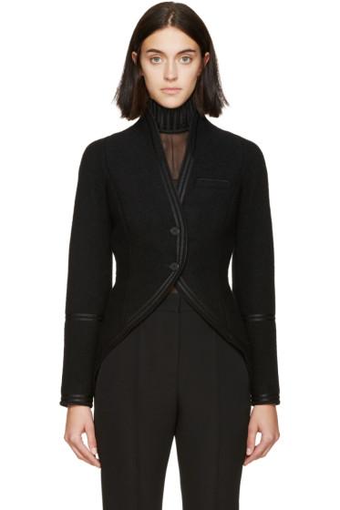 Givenchy Black Boiled Wool Tail Coat