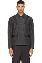 Johnlawrencesullivan Charcoal Slub Banded Jacket