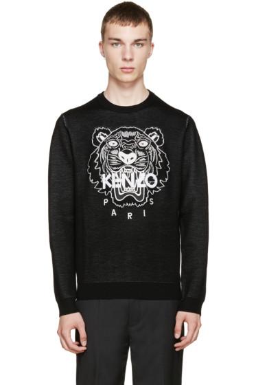 Kenzo Black Knit Tiger Sweater