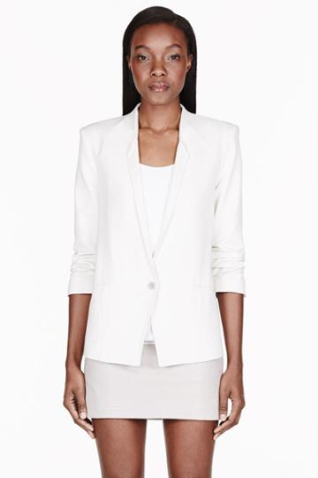 Helmut Helmut Lang Off-white Prime Suiting Scrunched Sleeve Blazer