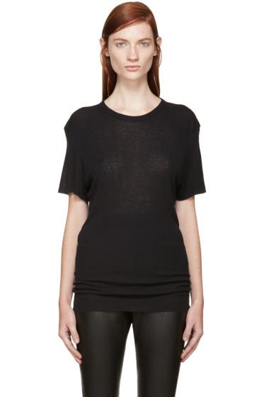 Haider Ackermann Black Ribbed T-shirt