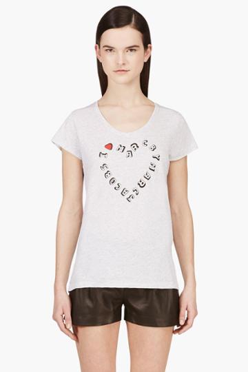 Marc By Marc Jacobs Heather Grey I Heart Marc Jacobs T-shirt