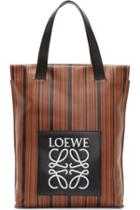 Loewe Tan And Black Logo Shopper Tote