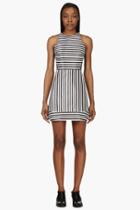Richard Nicoll Black Lurex Stripe Mini Dress