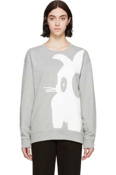 Mcq Alexander Mcqueen Heather Grey Bunny Sweatshirt