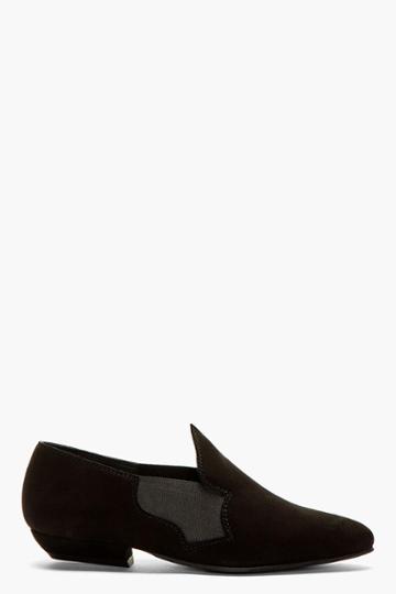 Acne Studios Black Suede Cut Out Almita Flats