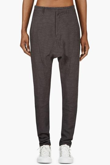 Ma Julius Heather Grey Harem Trousers