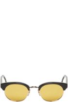 Thom Browne Black And Gold Round Sunglasses