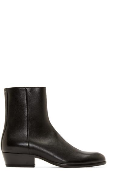 Maison Margiela Black Leather Replica Boots