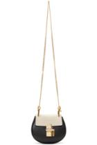 Chloé Black And Beige Leather Nano Drew Bag