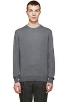 Moncler Grey Classic Crewneck Sweater
