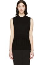 Alexander Wang Black Knit Merino Layered  Top