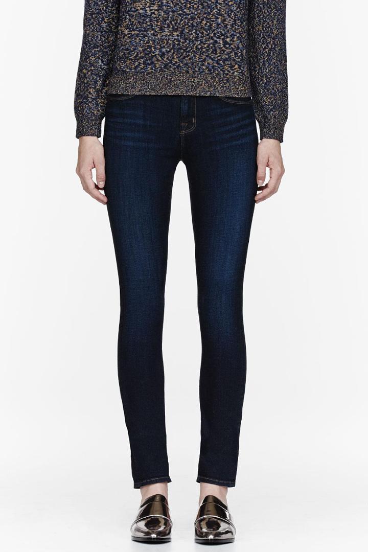 J Brand Indigo Mid-rise Super Skinny 620 Jeans