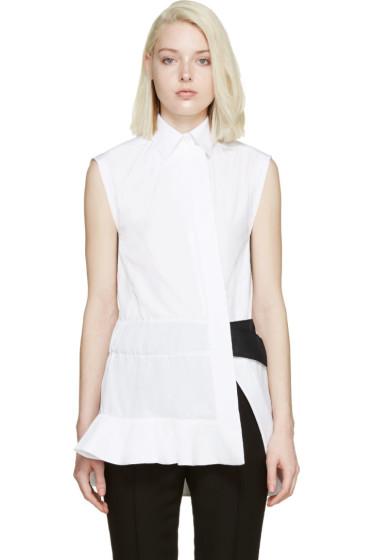 Paco Rabanne White Poplin Ruffle Shirt