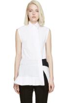 Paco Rabanne White Poplin Ruffle Shirt