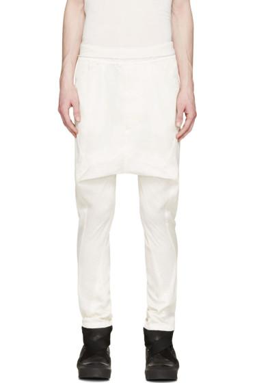 Julius Ivory Mesh Panel Harm Trousers