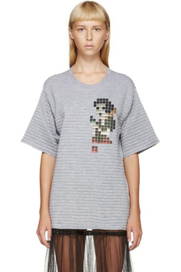 Marc Jacobs Grey Quilted Snow White Sweater