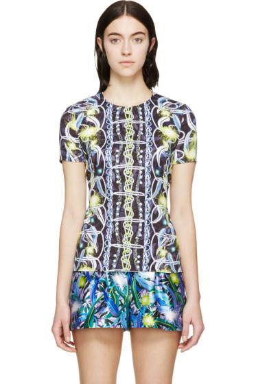 Peter Pilotto Blue And Green Patterned Ts Blouse